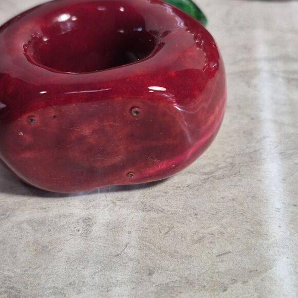 12 Vintage Ceramic Red Apple Napkin Rings, No Chips or Cracks - Picture 6 of 10